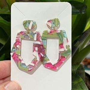 Abstract Cut Out Lightweight‎ Geometric Earrings NWT